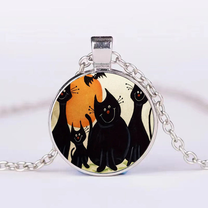 Halloween rotund rotund dovleac bat colier bărbați și femei personalitate claviculă colier accesorii bijuterii de modă