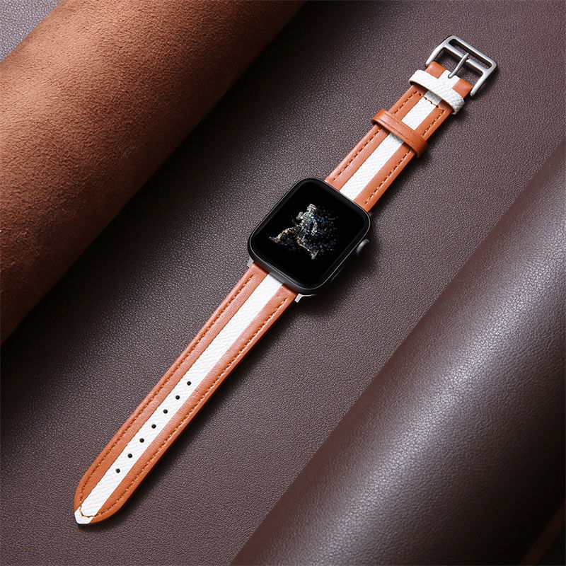 Flat Direct Oral Layer Cowhide Leather Watch Wristband