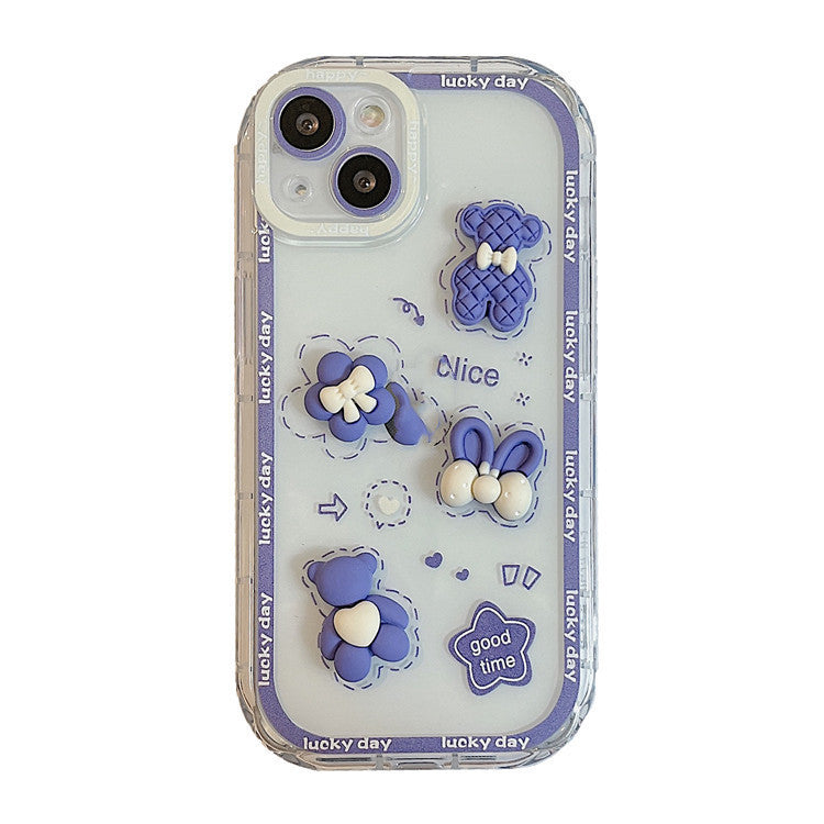 Three-dimensional Cartoon Cherry Bear Mobile Phone Case