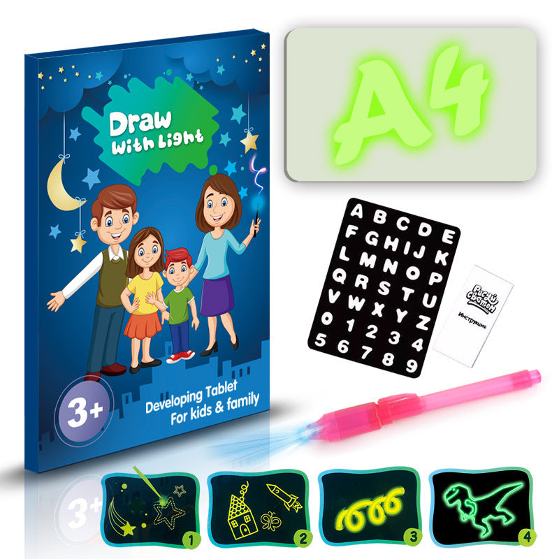 Educațional de desen jucărie Pad 3d Magic 8 Efecte ușoare Puzzle Board Sketchpad