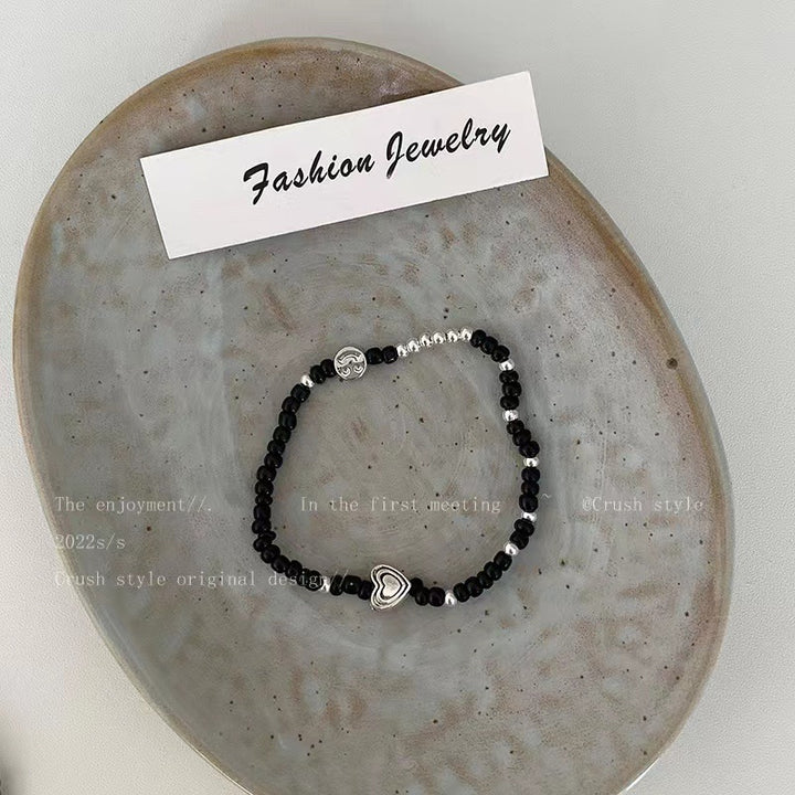 Chinese Style Niche Sweet Cool Style Small Pieces Of Silver Contrast Color Retro Neutral Bracelet