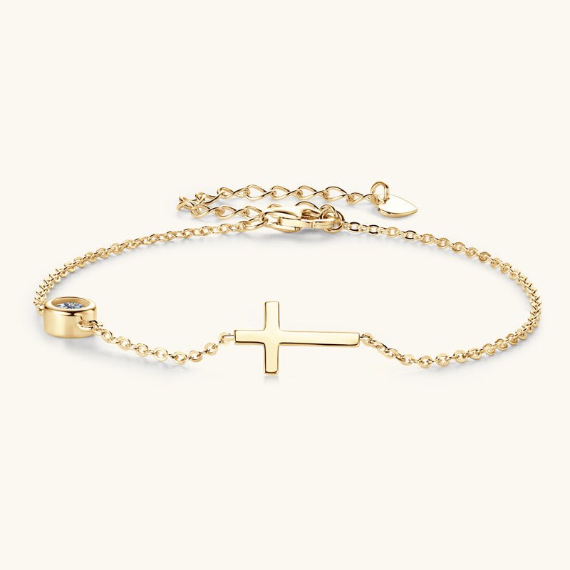 Cross Diamond Bracelet For Women 925 Silver Accessories