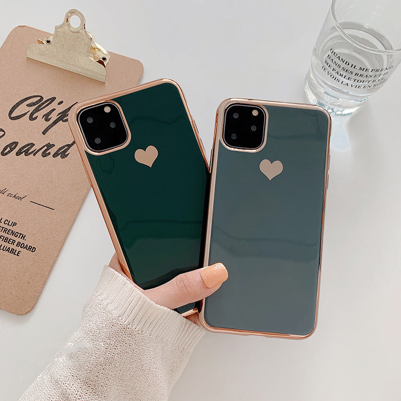 Luxury plating love phone case