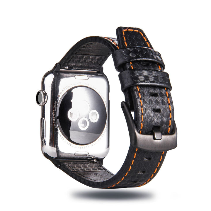 Compatible With  , High-end Carbon Fiber Leather Watch