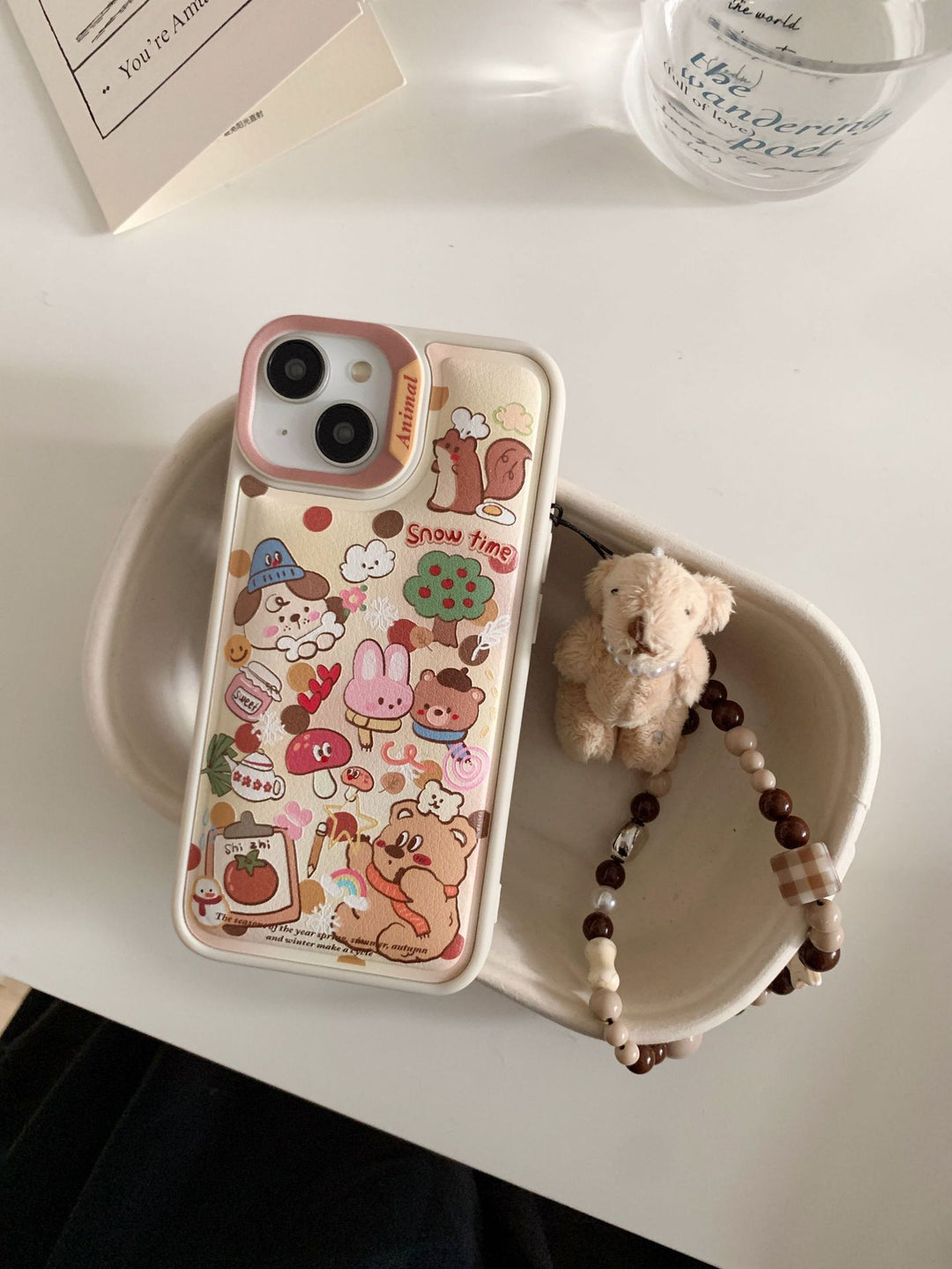 Cute Full Screen Graffiti Rabbit Phone Case