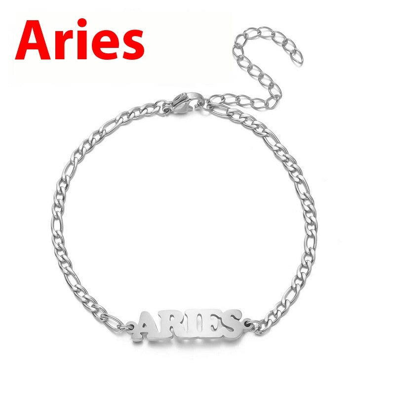 Bracelet Fashion Stainless Steel Twelve Constellation