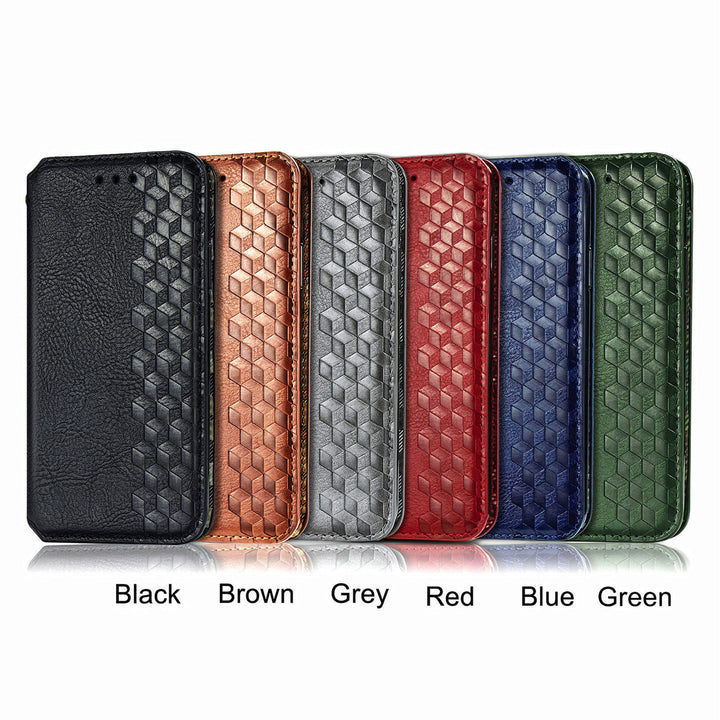 Leatherette Flip Magnetic Protective Phone Case