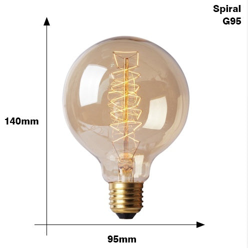 Bulb Edison E27 220V 40W ST64 A19 T45 G80 G95 G125 Iluminat cu fulg cu fulg incandescent