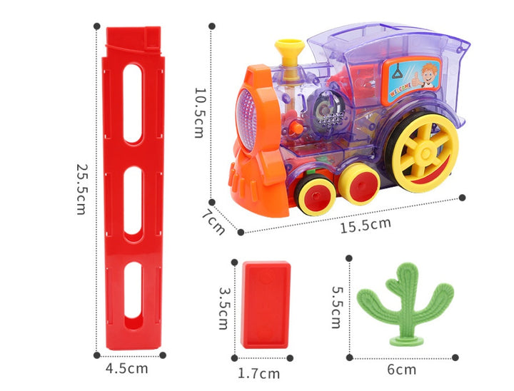 DOMINO TRAIN JOYS TOY JOYS PUZZLE A MAȘTE ELIBERARE AUTOMATĂ LICENȚIE LICENȚIE ELECTRIC BLOCELE