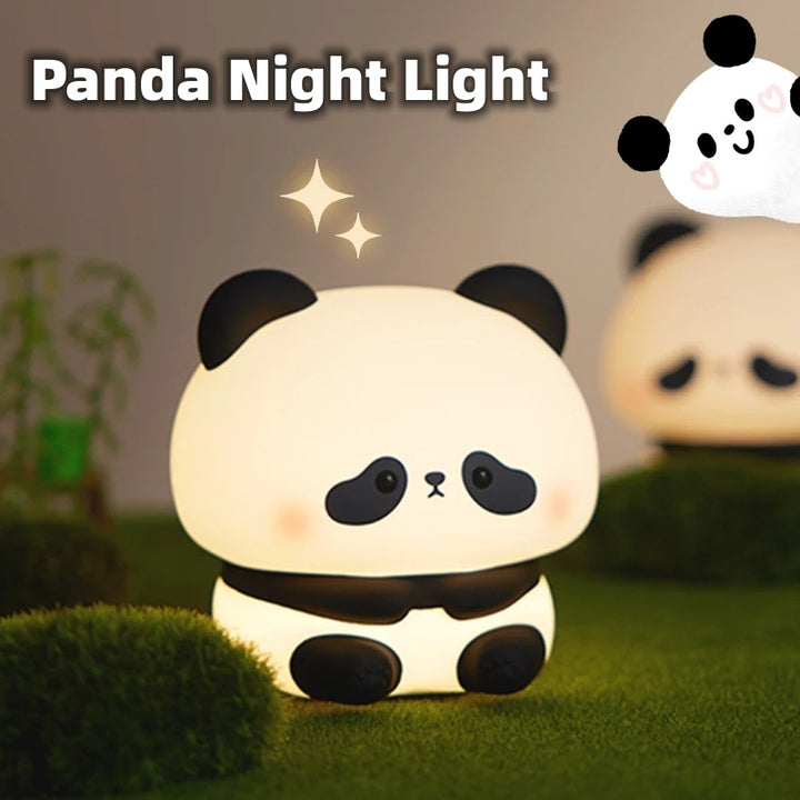 Panda LED LUMINĂ LUMINĂ Silicon Silicon Light Usb USB Reîncărcat atingere lampă de noapte LAMP LAMPA LAMP LAMPA LAMĂ DE COMIL