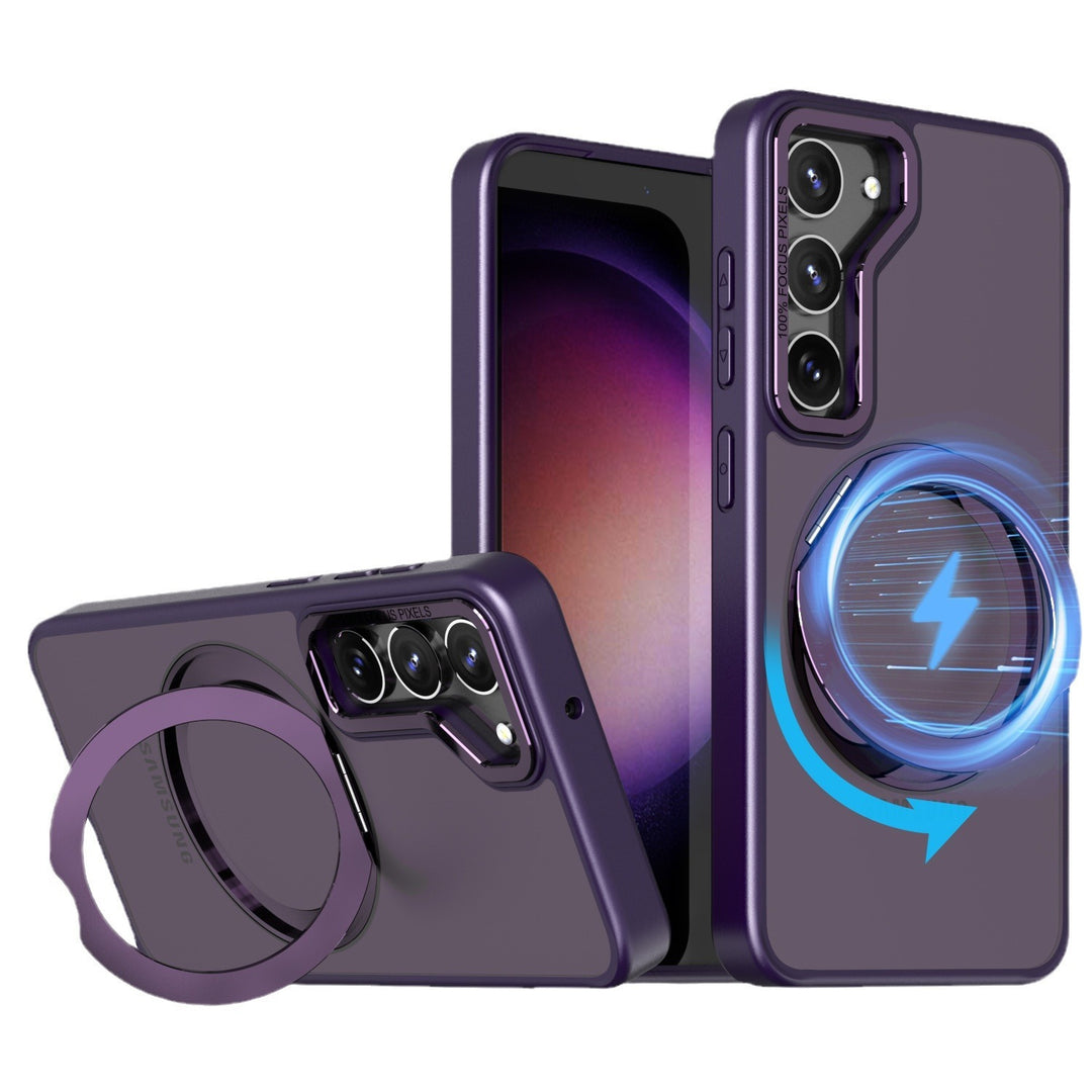 Metal Lens Magnetic Bracket Phone Case