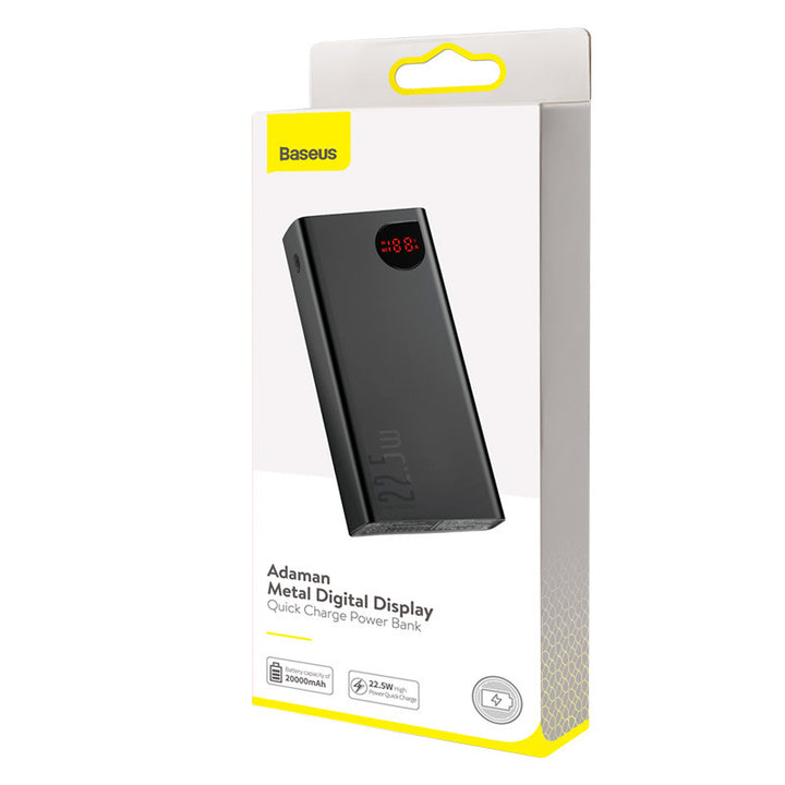 Adaman Metal Digital Display Fast Charging Large Capacity Power Bank