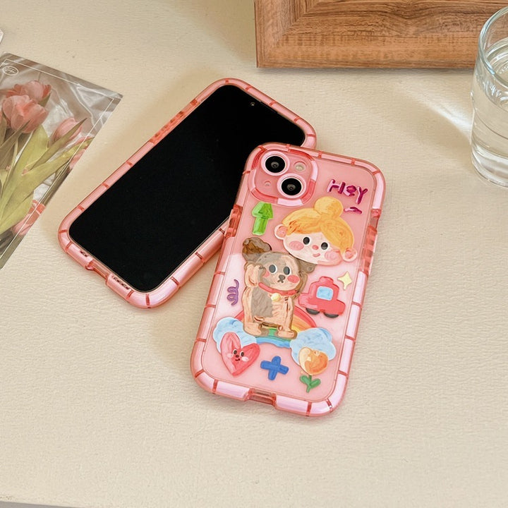 Cute Oil Painting Dog Phone Case