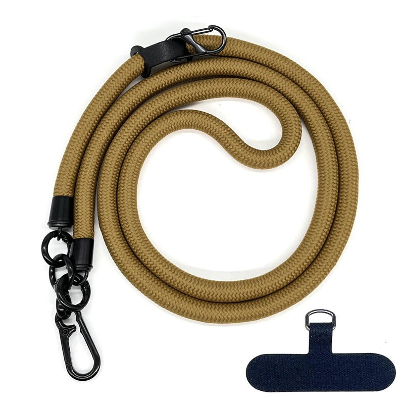 10 mm Climbing Rope Telefon mobil Garnitură Lankard Garnitură reglabilă Crossbody Telefon mobil curea cu Curea de cameră cu curea de cameră anti-pierdere a gâtului