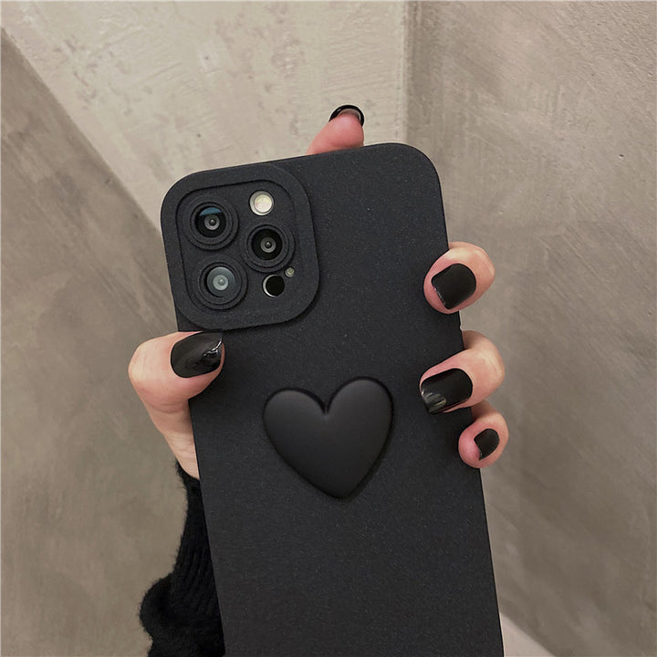 Three-dimensional Love All-inclusive Anti-fall Silicone Phone Case