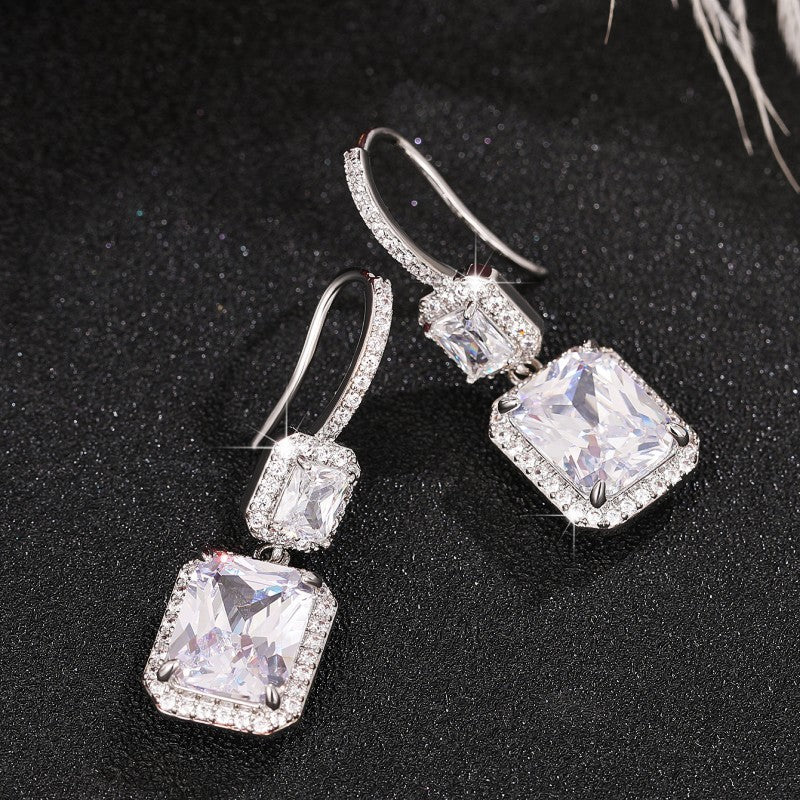 Women's French-style Zircon Earrings