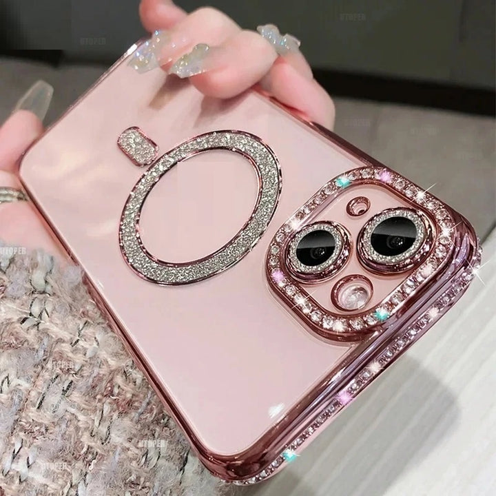 All-inclusive Rhinestone Magnetic Phone Case