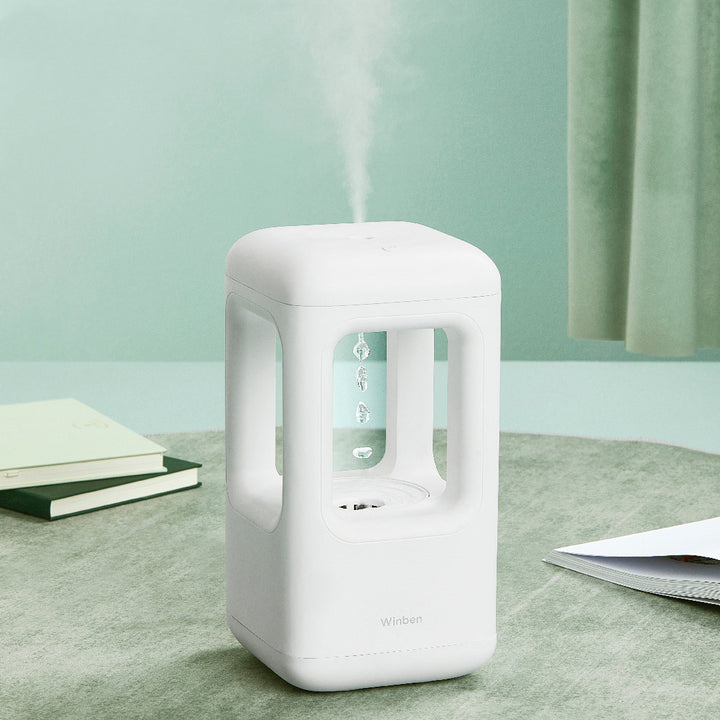 New Air Humidifier Home Quiet Bedroom Anti-Gravity Water Drop Humidifier Atmosphere Light