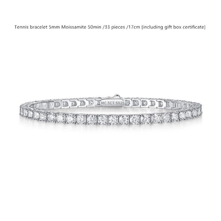 Sterling Silver D Color Moissanite Tennis Bracelet For Women