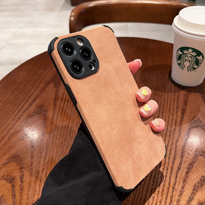 Simple Solid Color Fur Phone Case