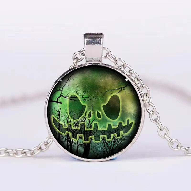 Halloween rotund rotund dovleac bat colier bărbați și femei personalitate claviculă colier accesorii bijuterii de modă