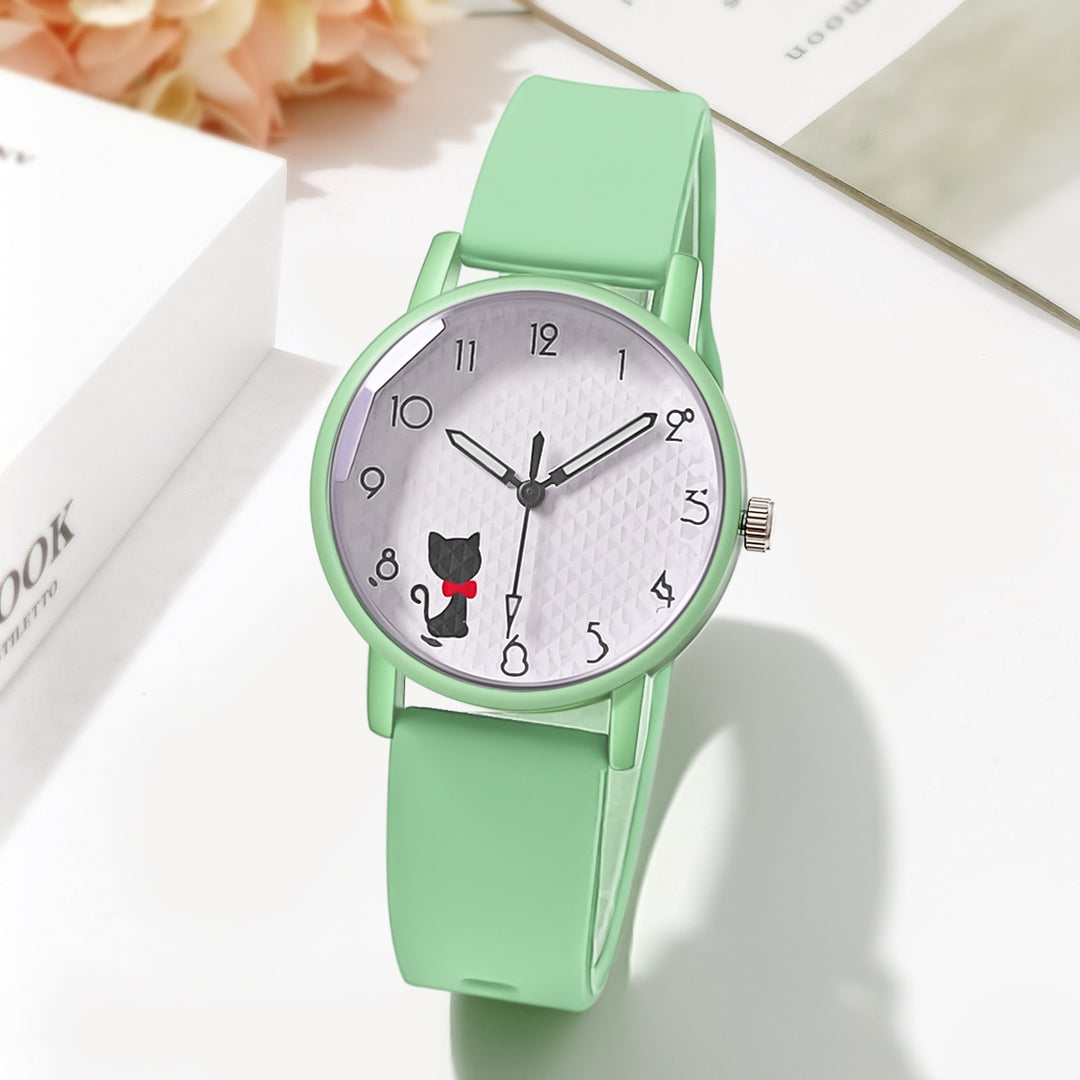 Female Student Silicone Strap Quartz