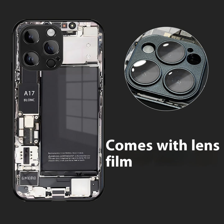 Internet Celebrity Circuit Board Phone Case Creative Comes With Lens Protector