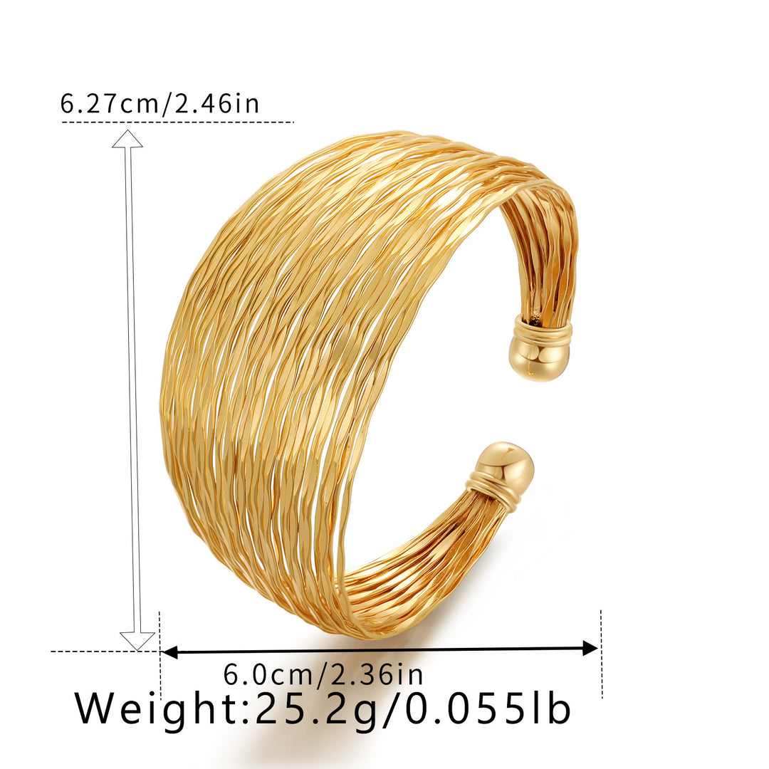 Women's Wide-brimmed Metal Feel Fashion Bracelet