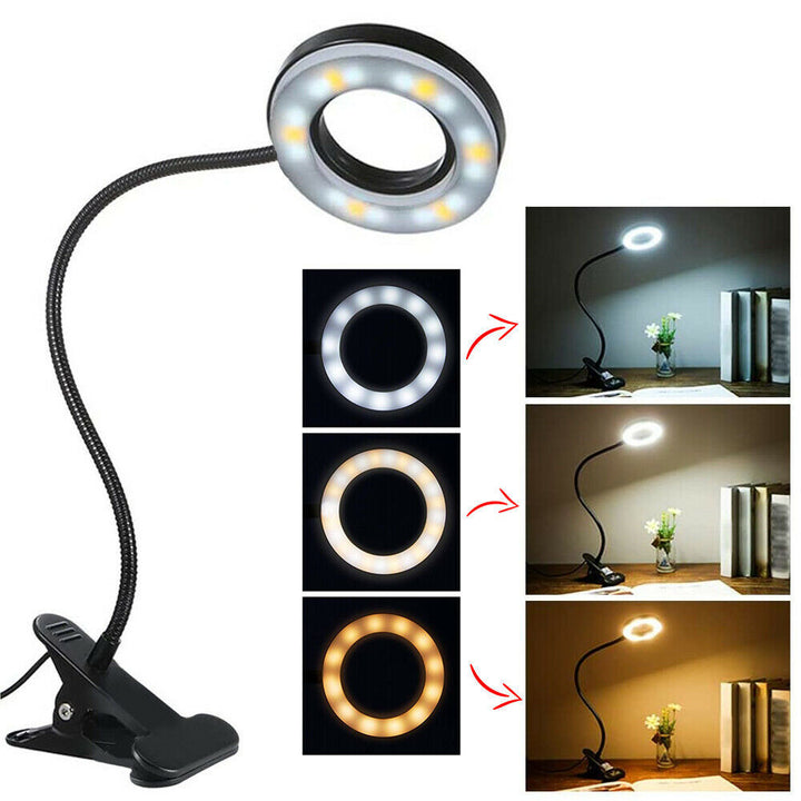 Clip pe lampa de birou LED LED ARM flexibil USB DIMMABIL STUDIU DIDMABIL LUMINA LUMINĂ NOAPTE