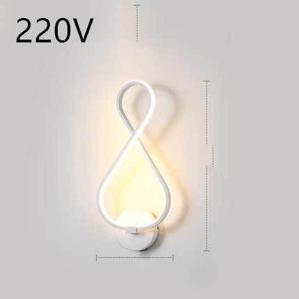 Lampa de perete cu LED -uri nordic lampa noptieră pentru dormitor minimalist