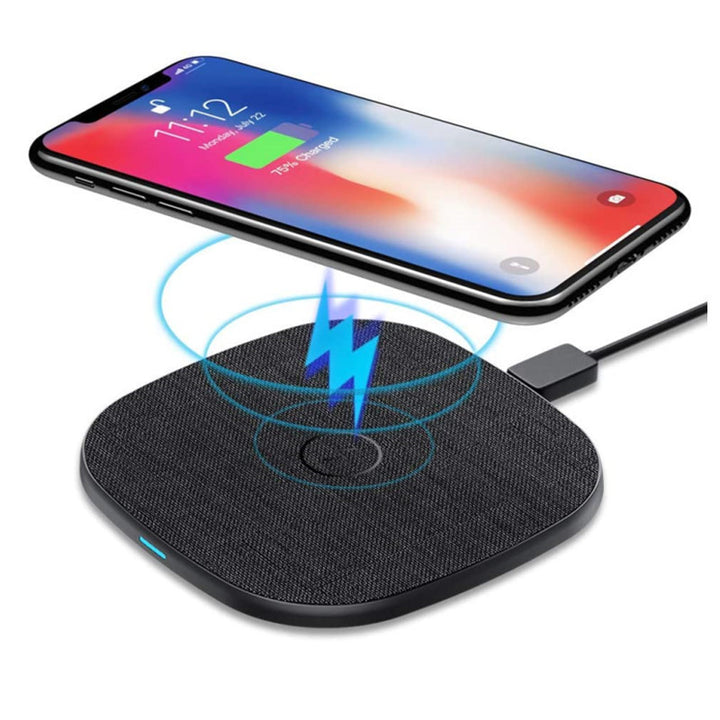 Metal Cloth Wrapper Leather Wireless Charger