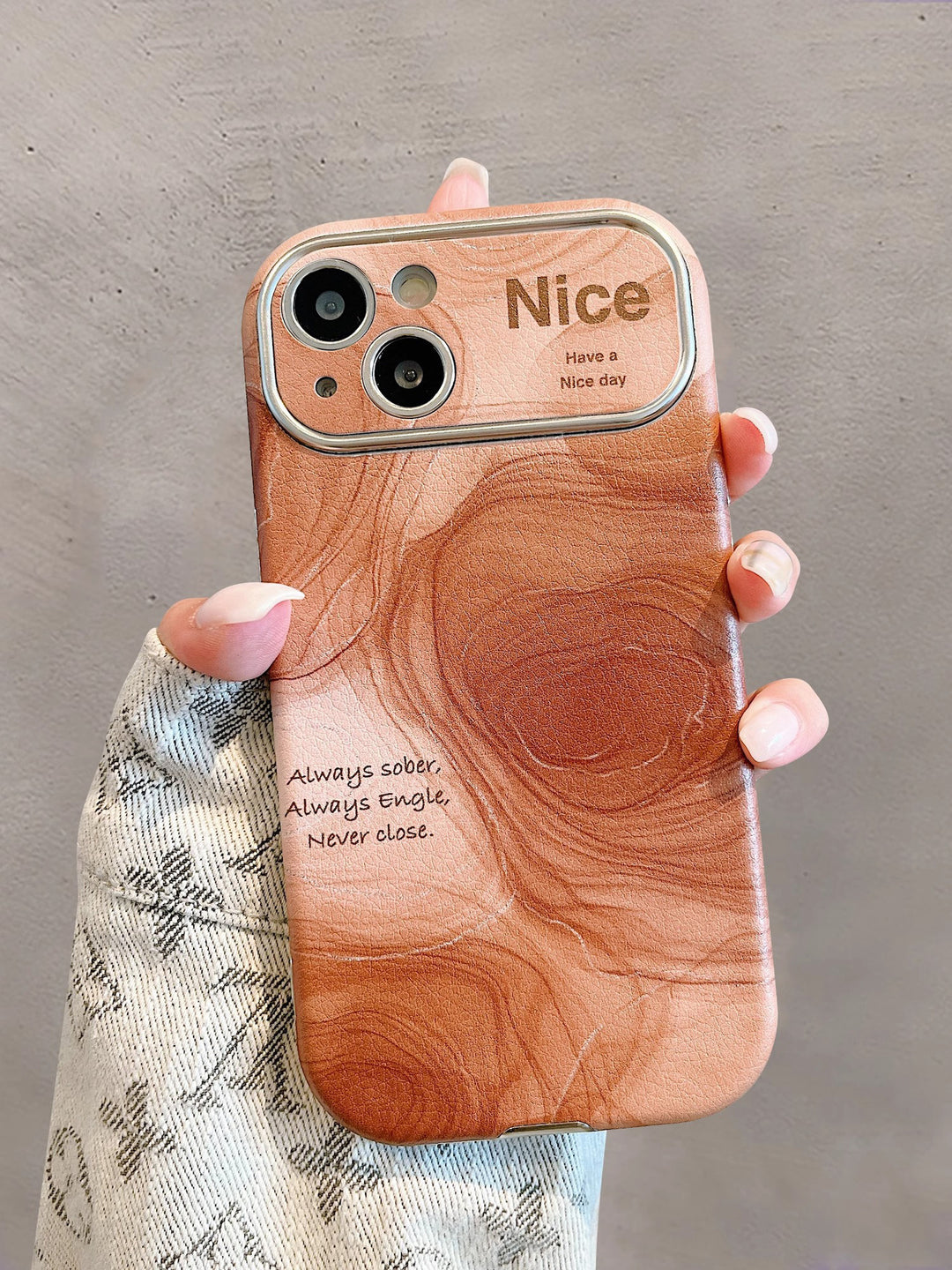 Large Window Veneer Phone Case Silicone Soft Case