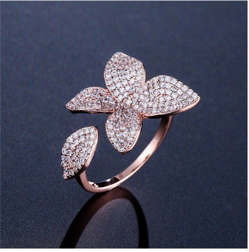 New Korean Adjustable Jewelry AAA Zircon Bracelet Ring