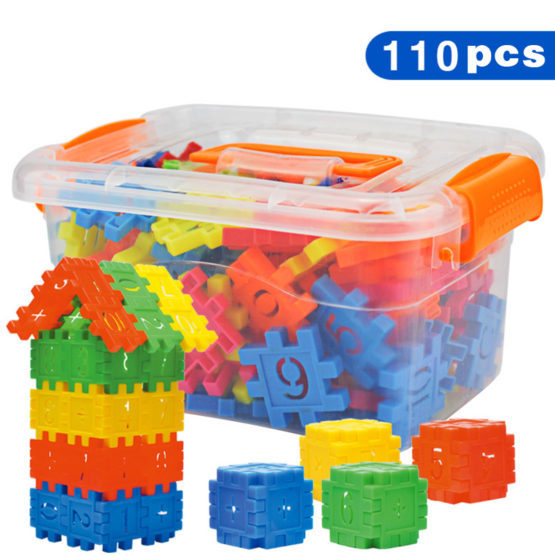 110 pcs Set DIY LEPIN BOLDURI BOCKES Băieți și fete Blocuri 3D Jucării de Mozaic Educațional amuzant pentru copii pentru copii Block Jucării