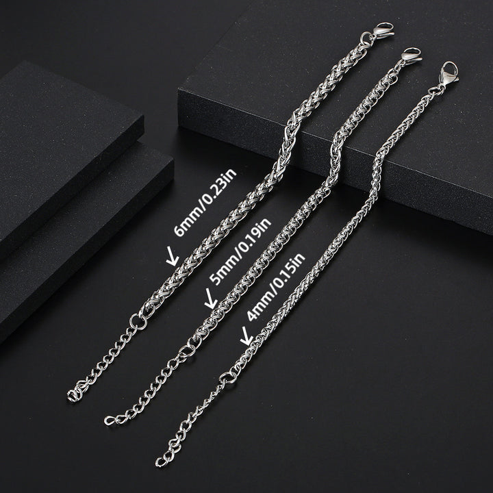 Titanium Steel Bracelet Men's Simple Woven Boys' Accessories