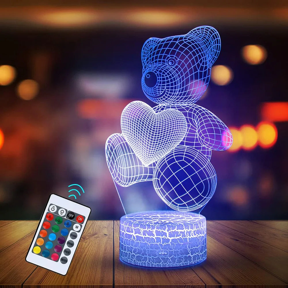 Lampa 3D lampă acrilică USB LED LED -uri de noapte neon Lampă de semn de Crăciun decorațiuni de Crăciun pentru dormitor pentru casă decor de ziua de valentine Cadouri de zi