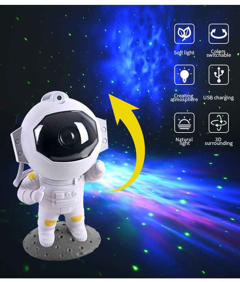 Galaxy Star Projector Starry Sky Night Light Lampa Astronaut LAMĂ CAMEREA CAMEREA DECORAREA CAMEREI