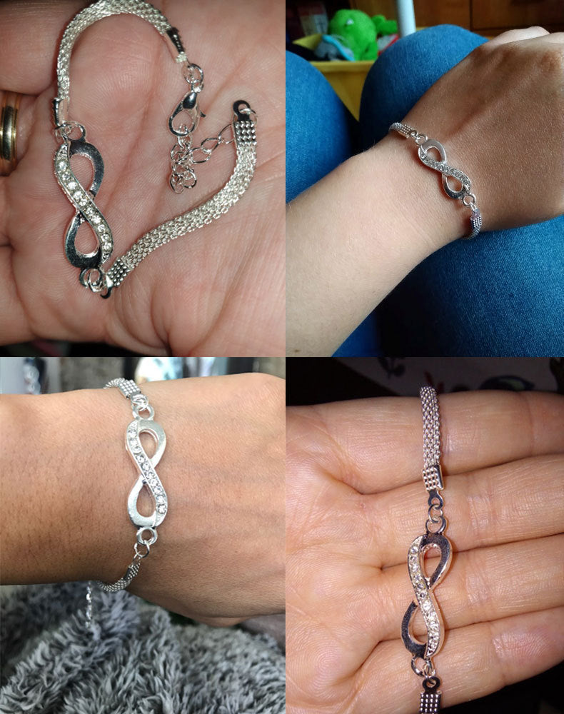 Personalitate de brățară cu diamante infinite unisex simplu