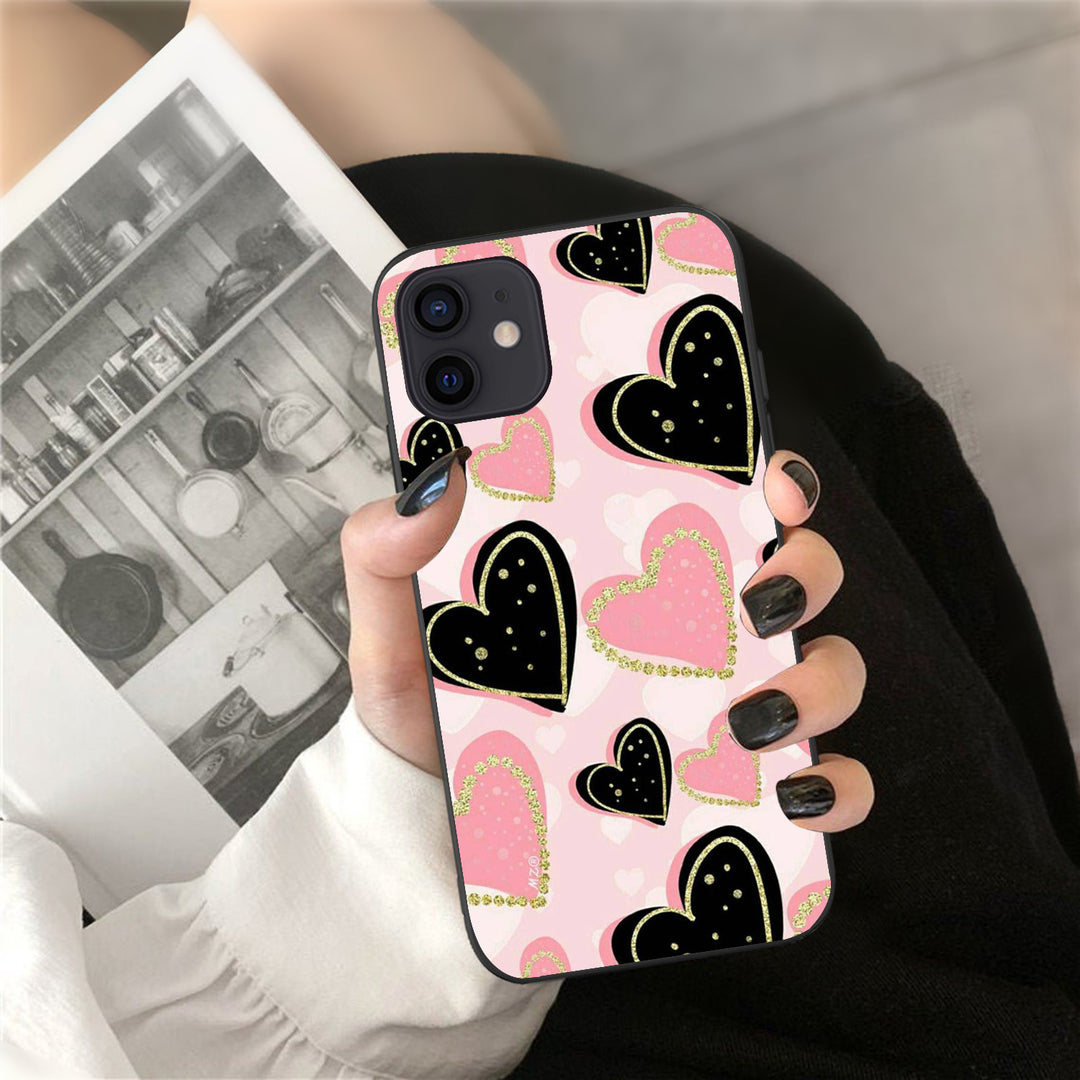 Mini Heart Phone Case Cover Geometric Painted