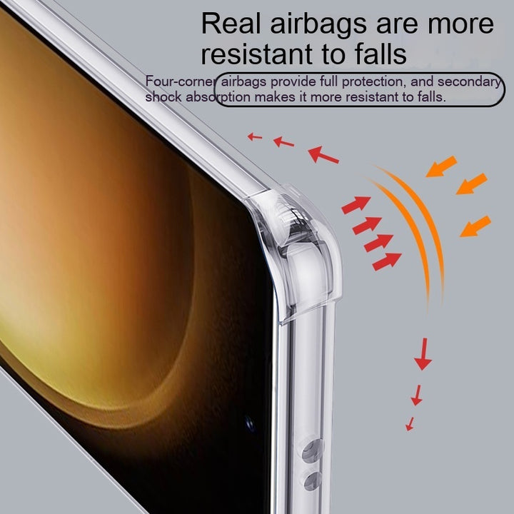 Aplicabil S23 Telefon cu Airbag Rezistent la Silicon Transparent Silicon Shell Soft