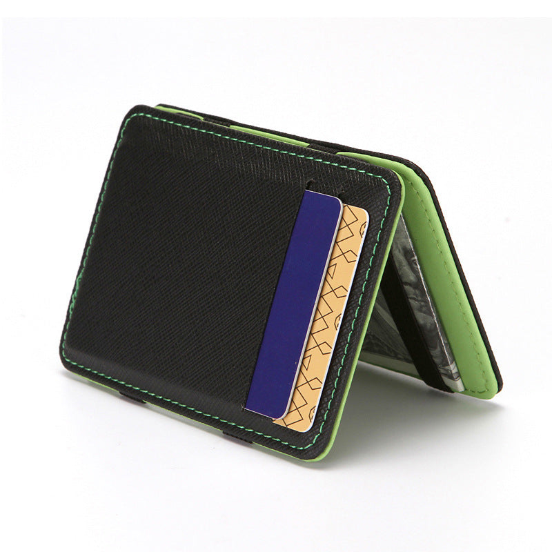 Flip Magic Wallet Cross Pattern Suport pentru card scurt