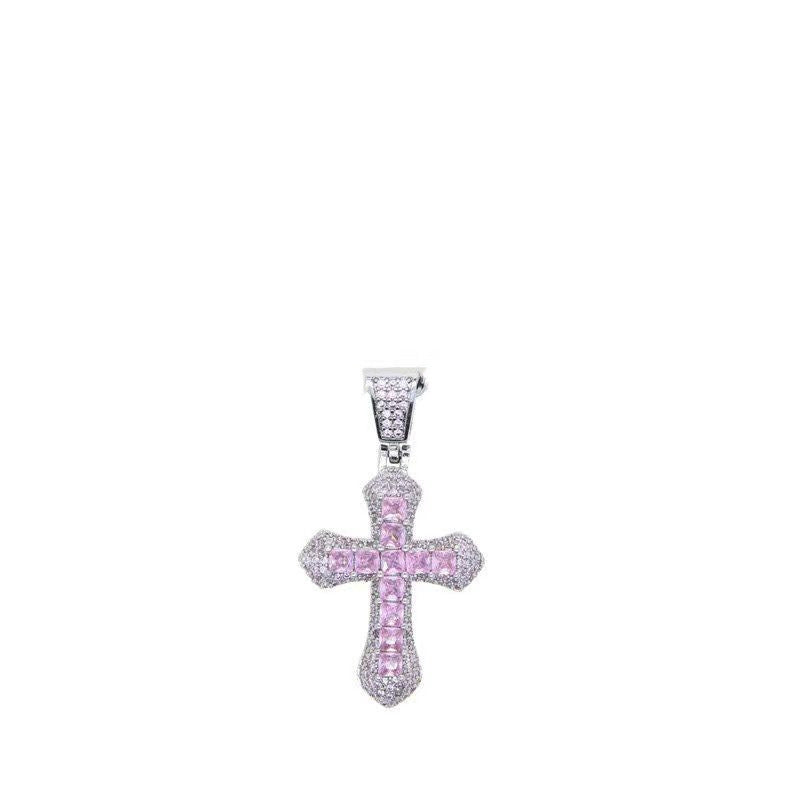 European And American Diamond Cross Necklace Hip Hop Trend