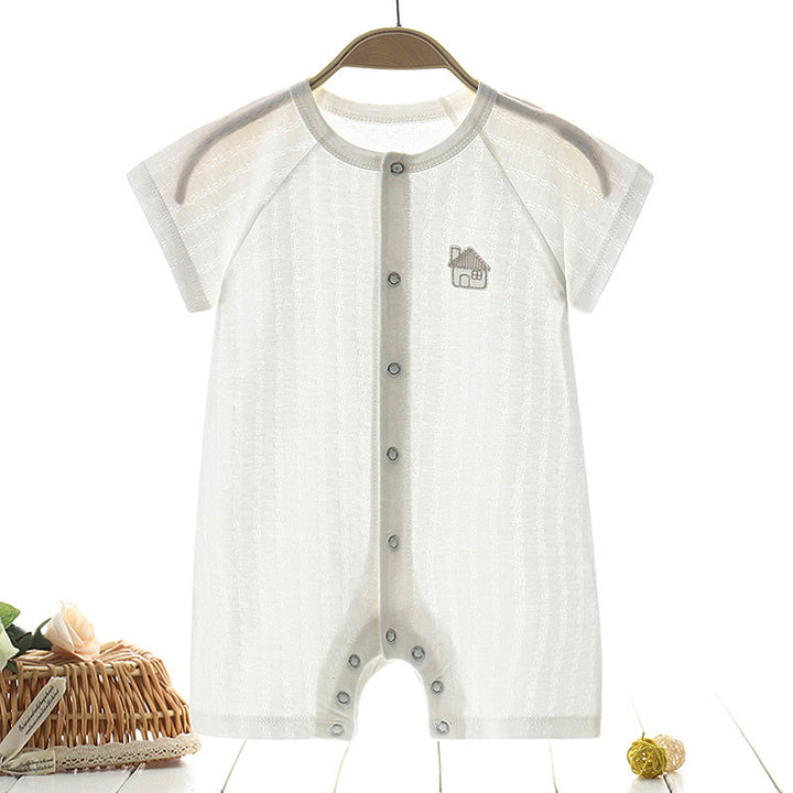 Baby''s one-piece clothes summer thin men''s Harbin clothes pure cotton women''s pajamas summer short sleeve newborn children''s summer clothes