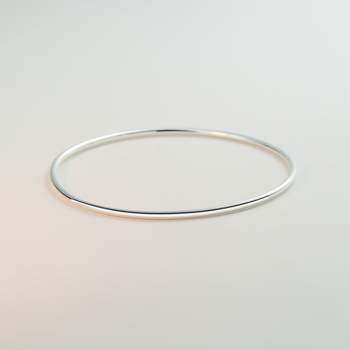 Handmade Sterling Silver Glossy Silver Bracelet Aperture