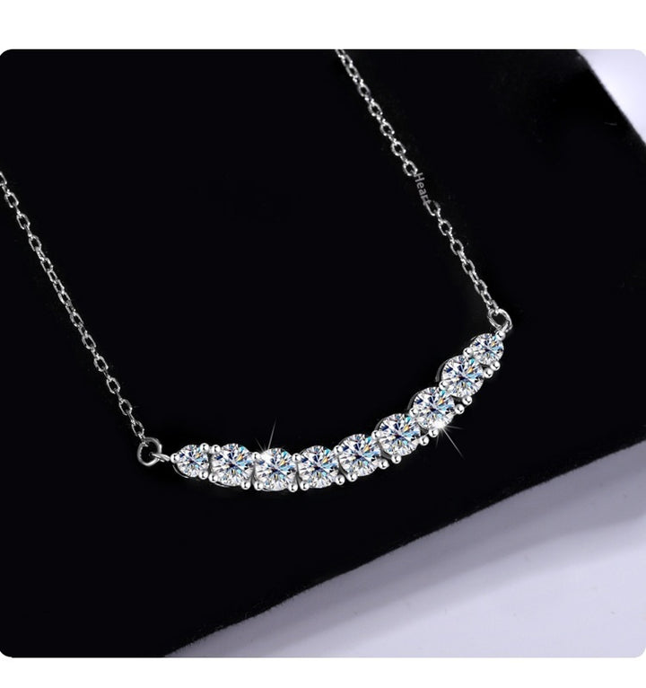 S925 Silver-plated Platinum Moissanite Pendant