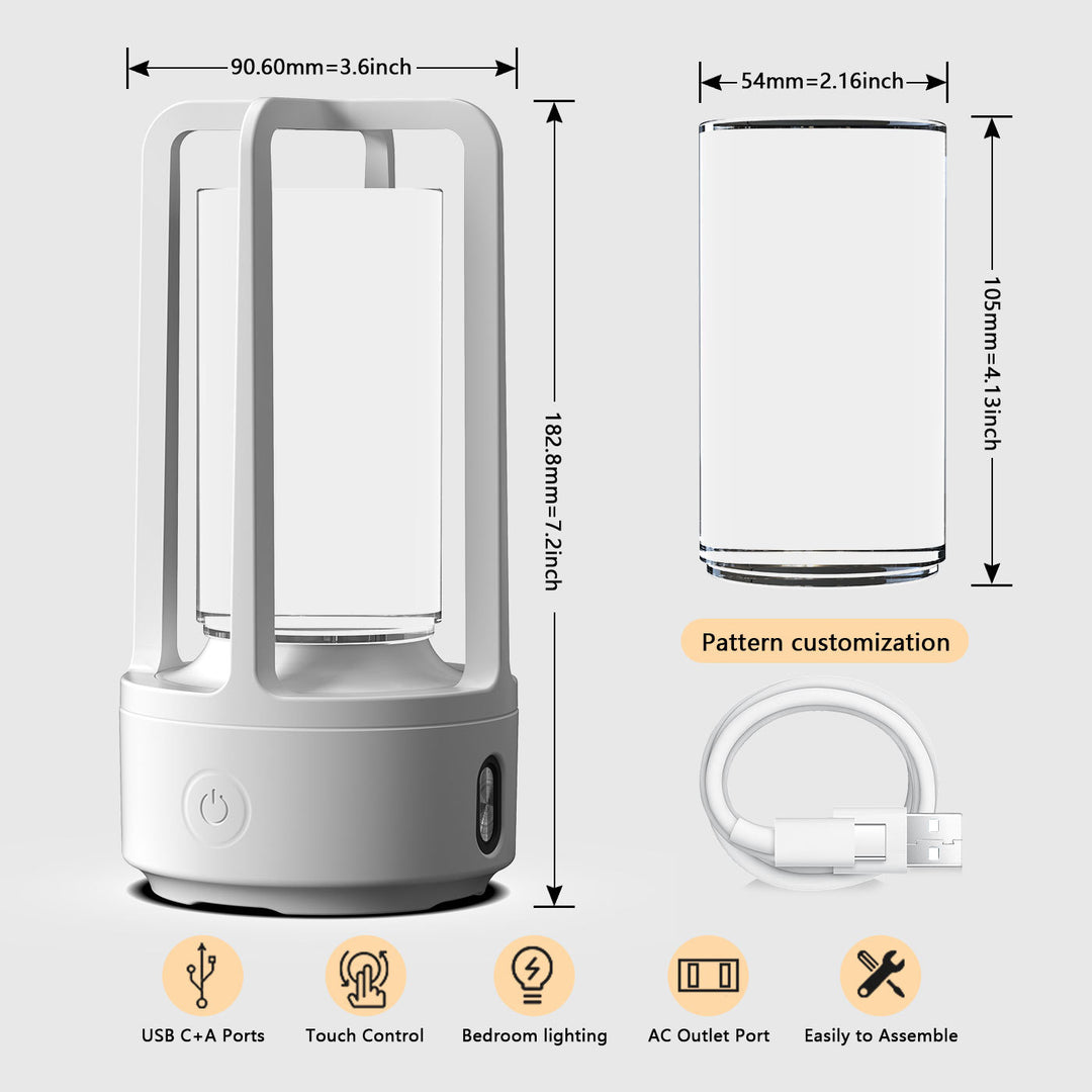 Creative 2 In 1 Audio Acrylic Crystal Lamp And Bluetooth Speaker Valentine's Day Gift Touch Night Lamp