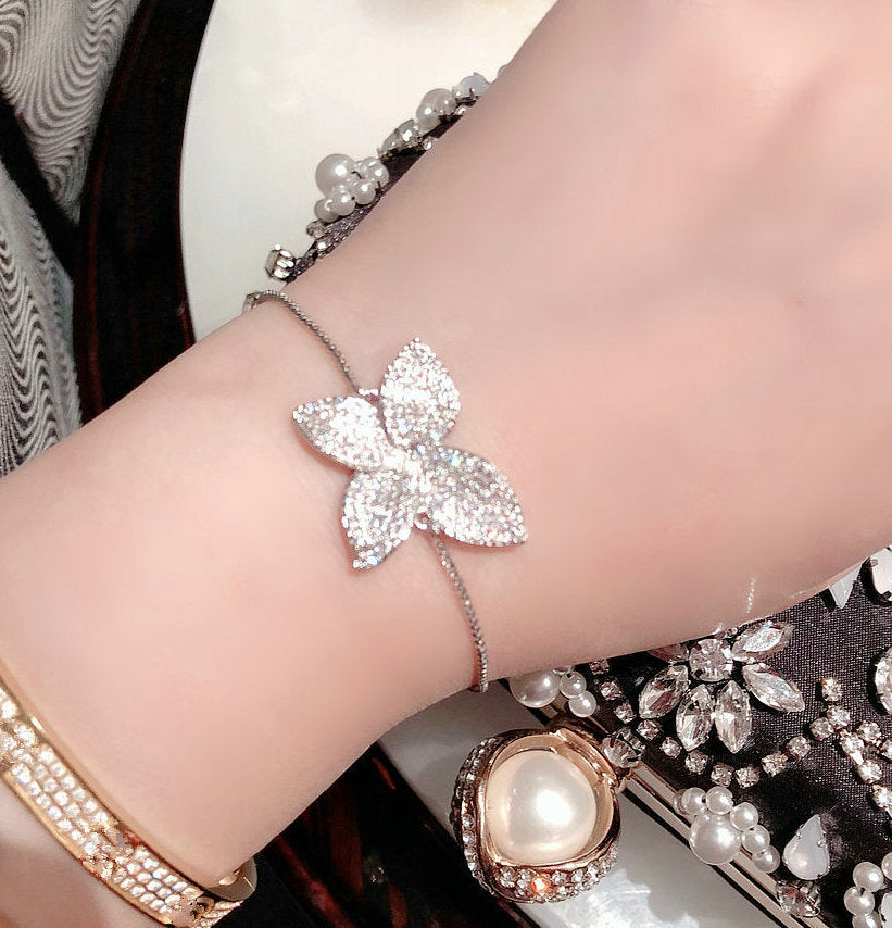 New Korean Adjustable Jewelry AAA Zircon Bracelet Ring