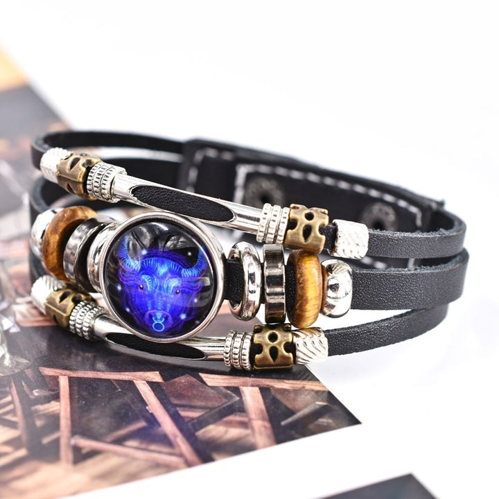 Personalized Three-layer Woven Beads Leather Bracelet