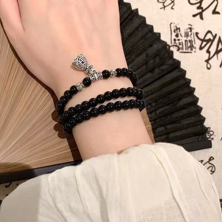 Chinese Style Niche Sweet Cool Style Small Pieces Of Silver Contrast Color Retro Neutral Bracelet