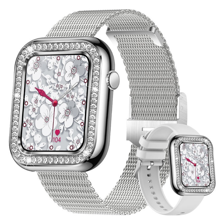 New Square Fashion Women Smart Wristwatch Diamond Impermeabil